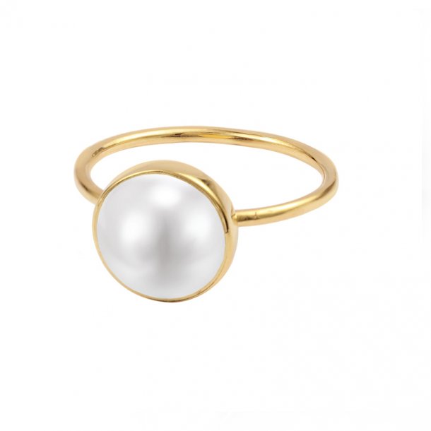 Freja Ring Perle Forgyldt Ringe Birgitte Bonnerup Copenhagen Aps
